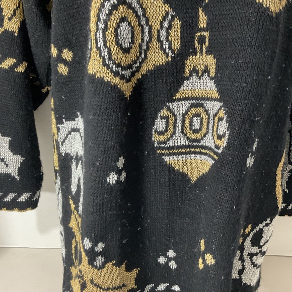 Vintage Holiday Time Ornament Acrylic Sweater Made in U.S.A Size Medium - Picture 6 of 9